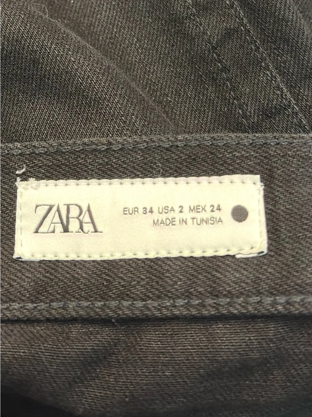 Zara Wide Leg Black Jeans US2/26